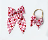 Checkered Heart Willow Bow | Mini, Midi and Oversized