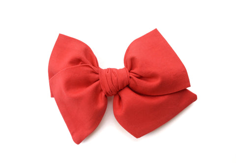 Bright Red Pinwheel | Clip or Nylon | Pigtails