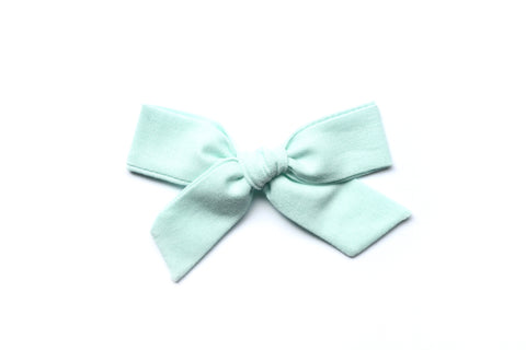 Mint Schoolgirl Bow | Clip or Nylon