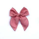 Dusty Rose Willow Bow | Midi and Oversized