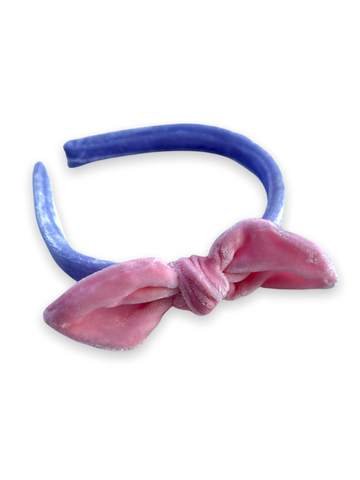 Color Block Silk Velvet Headband Knot
