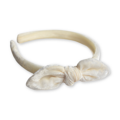 Coconut Silk Velvet Headband Knot
