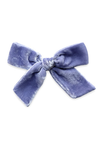 Forget Me Not Purple Silk Velvet | Clip or Nylon