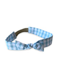 Blue Gingham Soft Knot Headband
