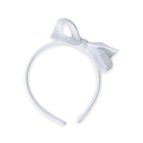 White Double Gauze Headband Bow