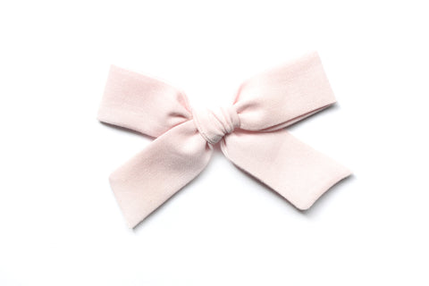 Pearl Pink Schoolgirl Bow | Clip or Nylon