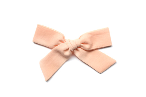 Ice Peach Schoolgirl Bow | Clip or Nylon